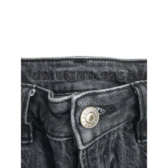 AMERICAN EAGLE Black Gray Wash Jeans Size 000 Short - Picture 7 of 9